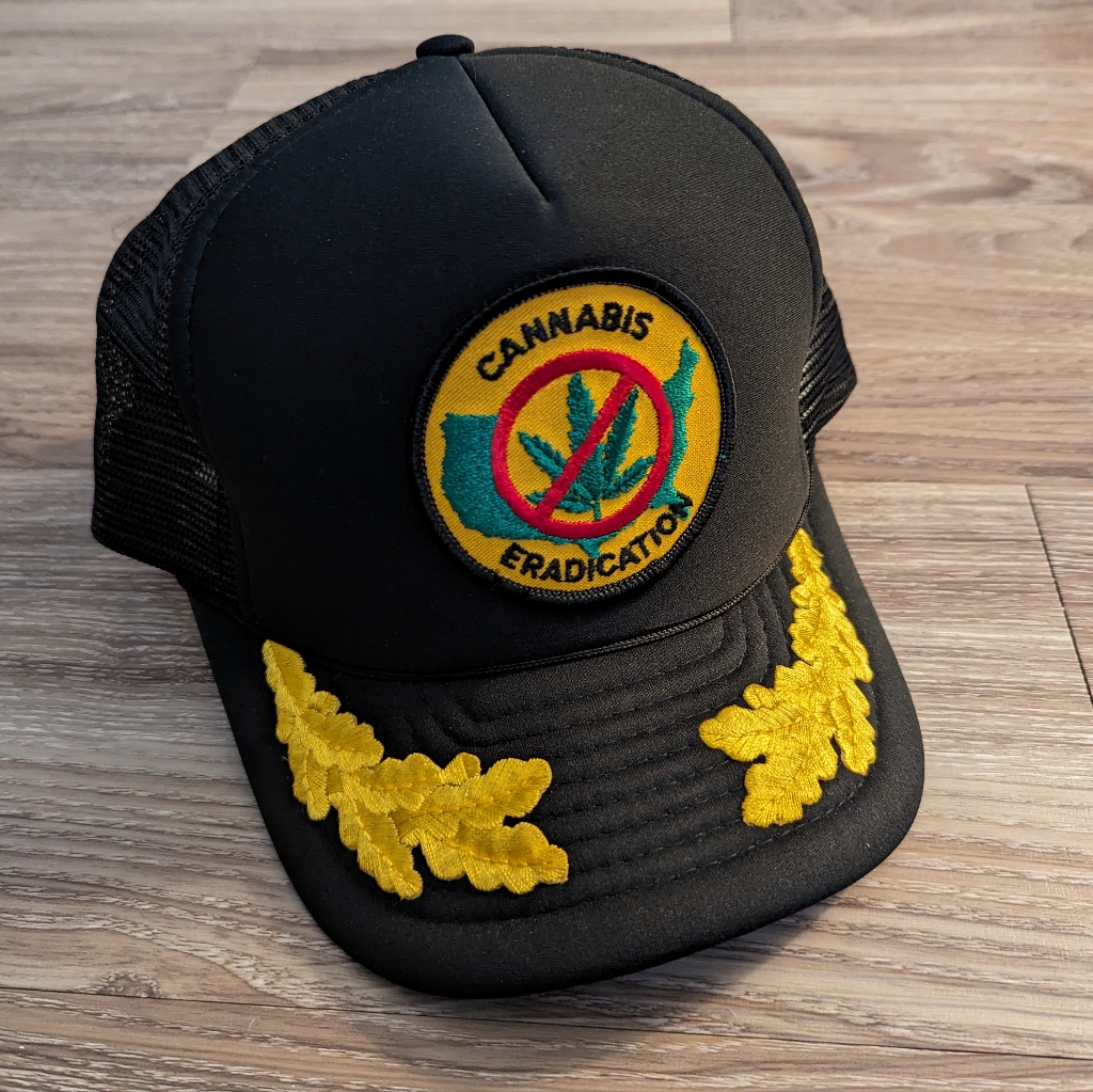 Vintage Snapback Trucker Hat Weed Buster